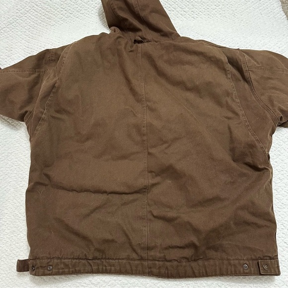 C.E. Schmidt Workwear Canvas Coat Brown Sherpa Lined Men’s Size 2XLR - Picture 10 of 12